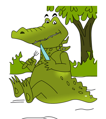 Mannered Alligator Coloring Pages