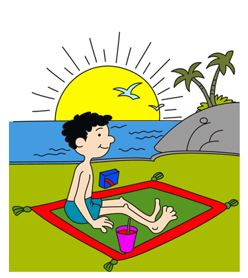 Beach Vacation Coloring Pages