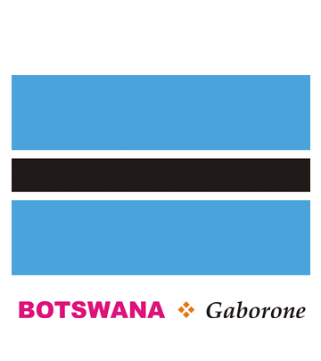 Botswana Flag Coloring Pages