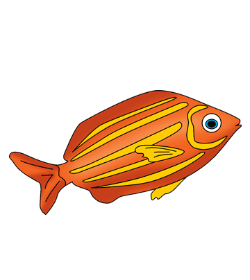 Orange Fish Coloring Pages