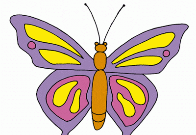 Purple Butterfly Coloring Pages