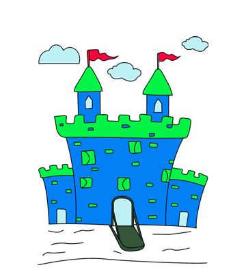 Pretty Castle Coloring Pages