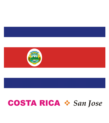 Costa Rica Flag Coloring Pages