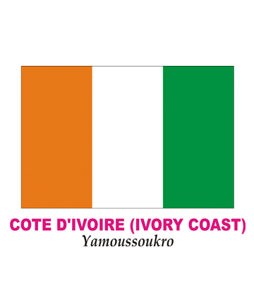 Cote Divoire Flag Coloring Pages