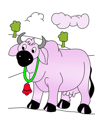 Beautiful Cow Coloring Pages