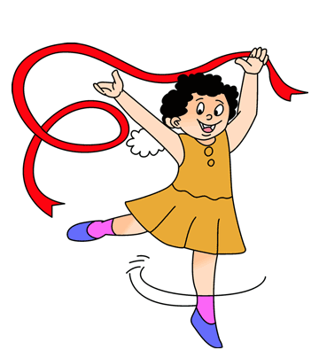 Ribbon Dance Coloring Pages