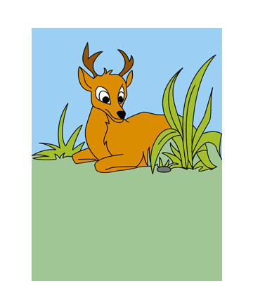 Resting Deer Coloring Pages
