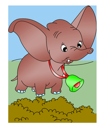 Naughty Baby Elephant Coloring Pages