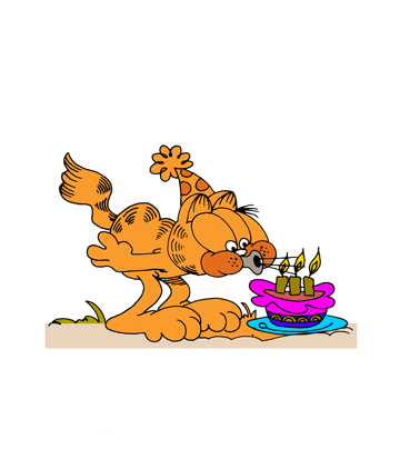 Happy Birthday Garfield Coloring Pages