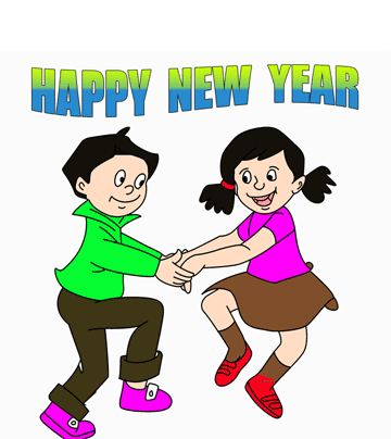 New Year Dancing Coloring Pages