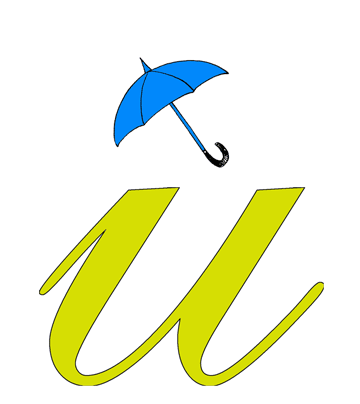 U For Umbrella Coloring Pages