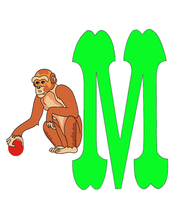 M-capital Letter Coloring Pages