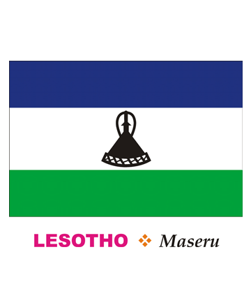 Lesotho Flag Coloring Pages