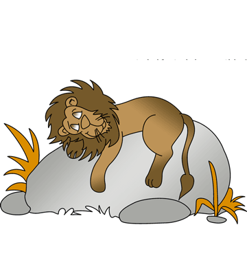 Resting Lion Coloring Pages