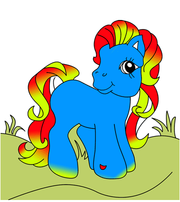 Standing Little Pony Coloring Pages