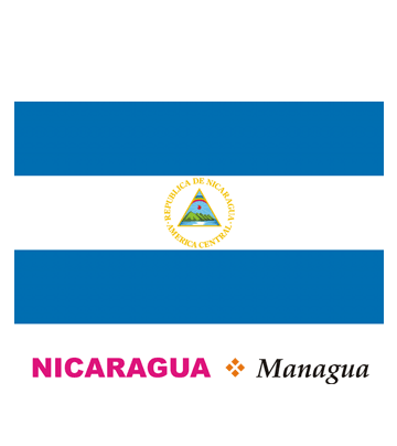 Nicaragua Flag Coloring Pages