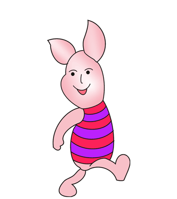 Running Piglet Coloring Pages