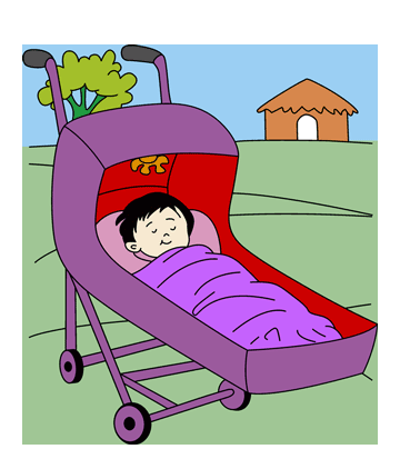 Baby Stroller Coloring Pages Kids Color Print