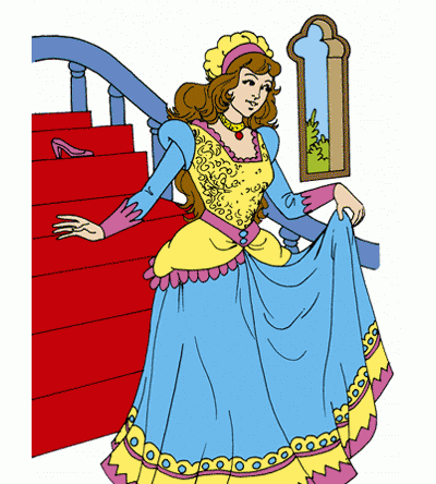 Princess On Stairs Coloring Pages