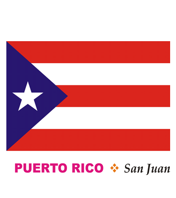 Puerto Rico Flag Coloring Pages
