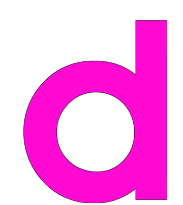 D-lowercase Alphabet Coloring Pages
