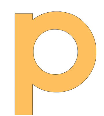 P-lowercase Alphabet Coloring Pages