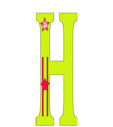 H-star Alphabet Coloring Pages