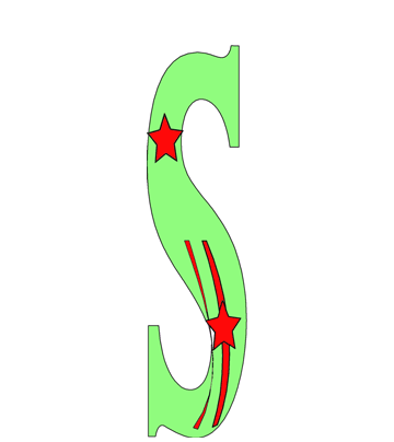 S-star Alphabet Coloring Pages