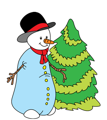 Christmas Snow Man Coloring Pages