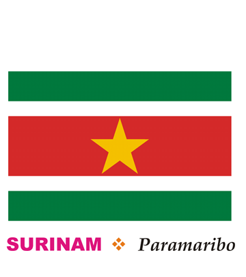 Surinam Flag Coloring Pages