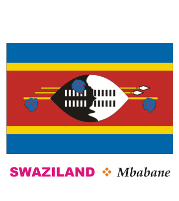 Swaziland Flag Coloring Pages