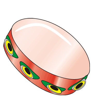 Hand Tambourine Coloring Pages