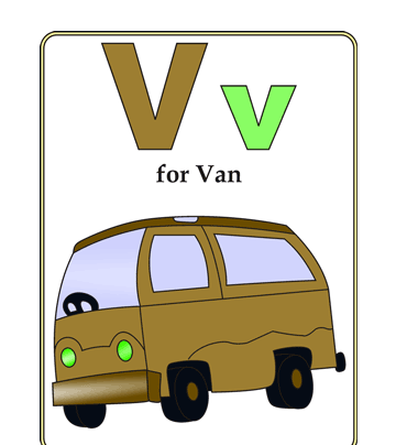 V-preschool Alphabet Coloring Pages