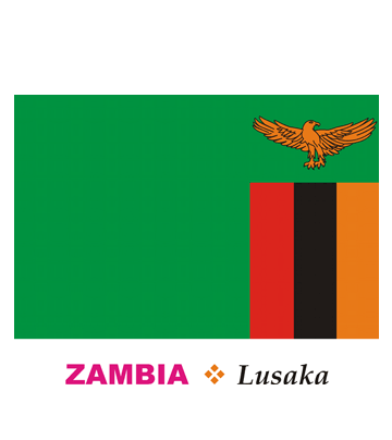 Zambia Flag Coloring Pages