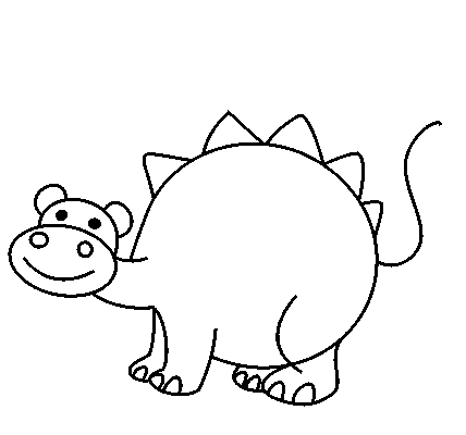 نقاشی کودکانه دایناسور نقاشی کودکانه دایناسور