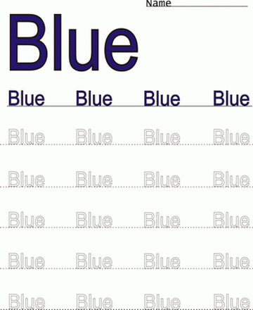 Printable Blue Word Color Coloring Worksheet Coloring Worksheets, Free