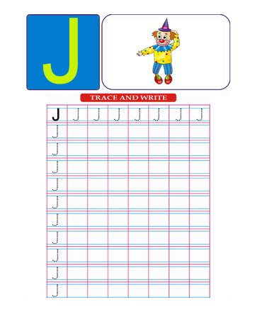 Capital Letter J Sheet