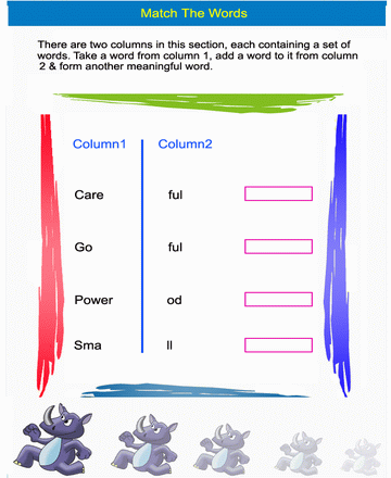 Matching Words 19 Sheet