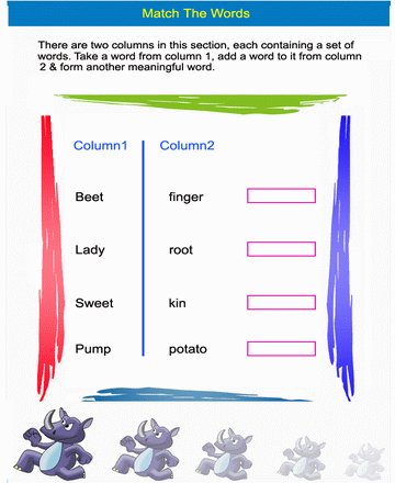 Matching Words 43 Sheet