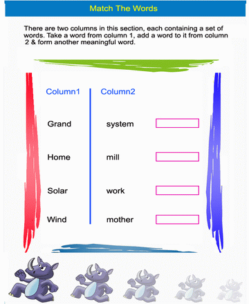 Matching Words 5 Sheet