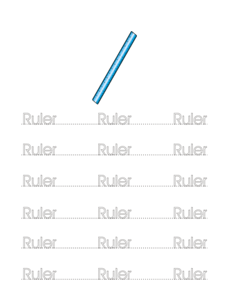 Ruler Word Worksheet Sheet