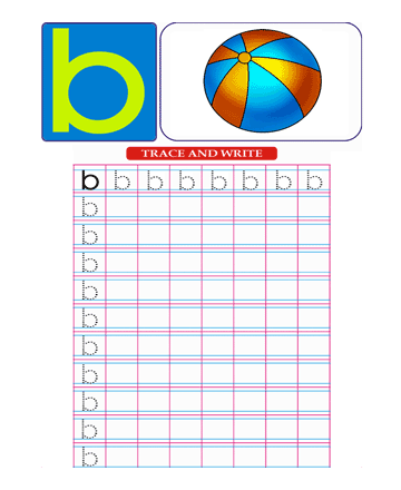 letter b. Small Letter B Sheet