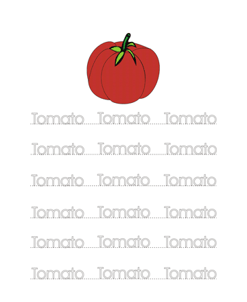 Tomato Word Worksheet Sheet
