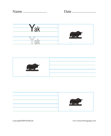 Yak Word Worksheet Sheet