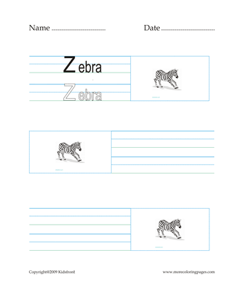 Zebra Word Worksheet Sheet