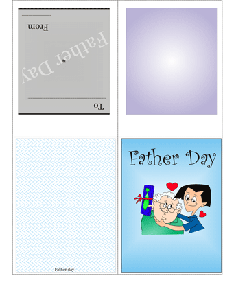 Colored Fathers Day Card Without Quotes Coloring Pages