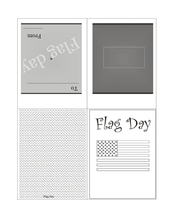 Color The Flag Day Card Without Quotes Coloring Pages