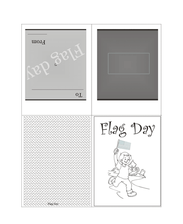 Color The Flag Day Card Without Quotes Coloring Pages