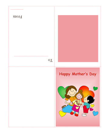 Colored Mothers Day Card Without Quotes Coloring Pages