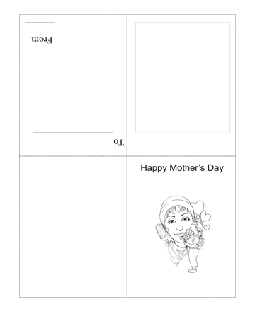 Color The Mothers Day Card Without Quotes Coloring Pages